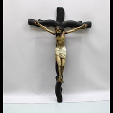 25 1/2" 18th Century Crucifix w/ Glass Eyes SKU C555-098